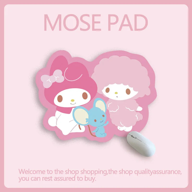 Sanrio Mouse Pad Kawaii Cinnamoroll Non Slip Table Pad Kuromi Melody Y2k Black Pink Coffee Pad Soft Mouse Pad Girl Toy Gift My Store