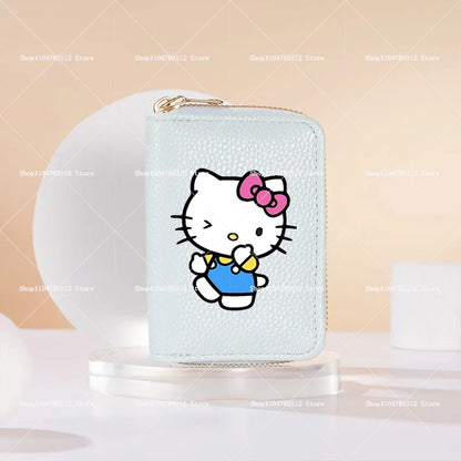 Hello Kitty Short Coin Purse with Card Slots Zipper Wallet Large Capacity Multiple Colors Credit Card Holder Coin Packet Gift My Store