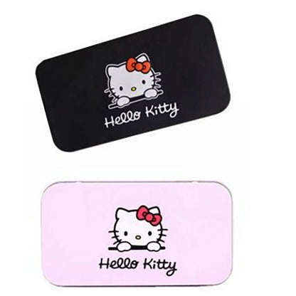 Hello Kitty 7Pcs Makeup Brush Set Kawaii Y2K Multifunctional Cosmetics Tool With Storage Case Cute Gift For Women Girls My Store