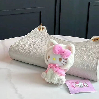 Cute Hello Kitty Plush Keychain Dopamine KT Cat Stuffed Animal Toys Kawaii Bags Doll Pendant Cartoon Plushie Girls Perfect Gifts My Store