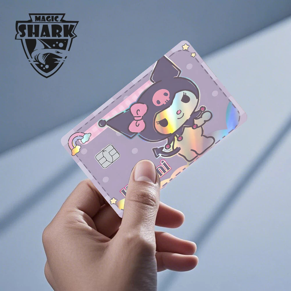 Hot Sale Hello Kitty Kuromi Holographic Laser Shinny Film Skin Cover Sticker for Debit Credit Card Bank Card My Store