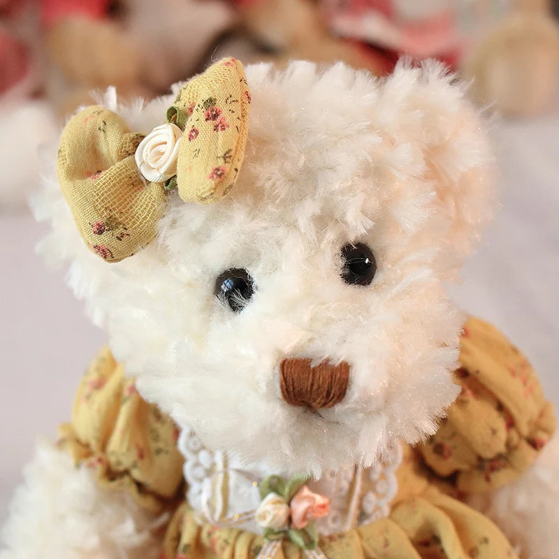 2pcs/lot 26cm Lovely Couple Teddy Bear Peluche Toys Kawaii Dress Bear Dolls Stuffed Soft Toy for Girls Baby Girlfriend Gifts My Store
