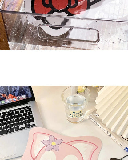 Sanrio Mouse Pad Kawaii Cinnamoroll Non Slip Table Pad Kuromi Melody Y2k Black Pink Coffee Pad Soft Mouse Pad Girl Toy Gift My Store