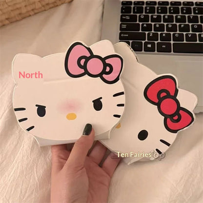 Kawaii HelloKitty Cartoon Folding Makeup Mirror Desktop Vanity Mirror Dormitory Portable Cosmetic Mirror for Girls Women My Store