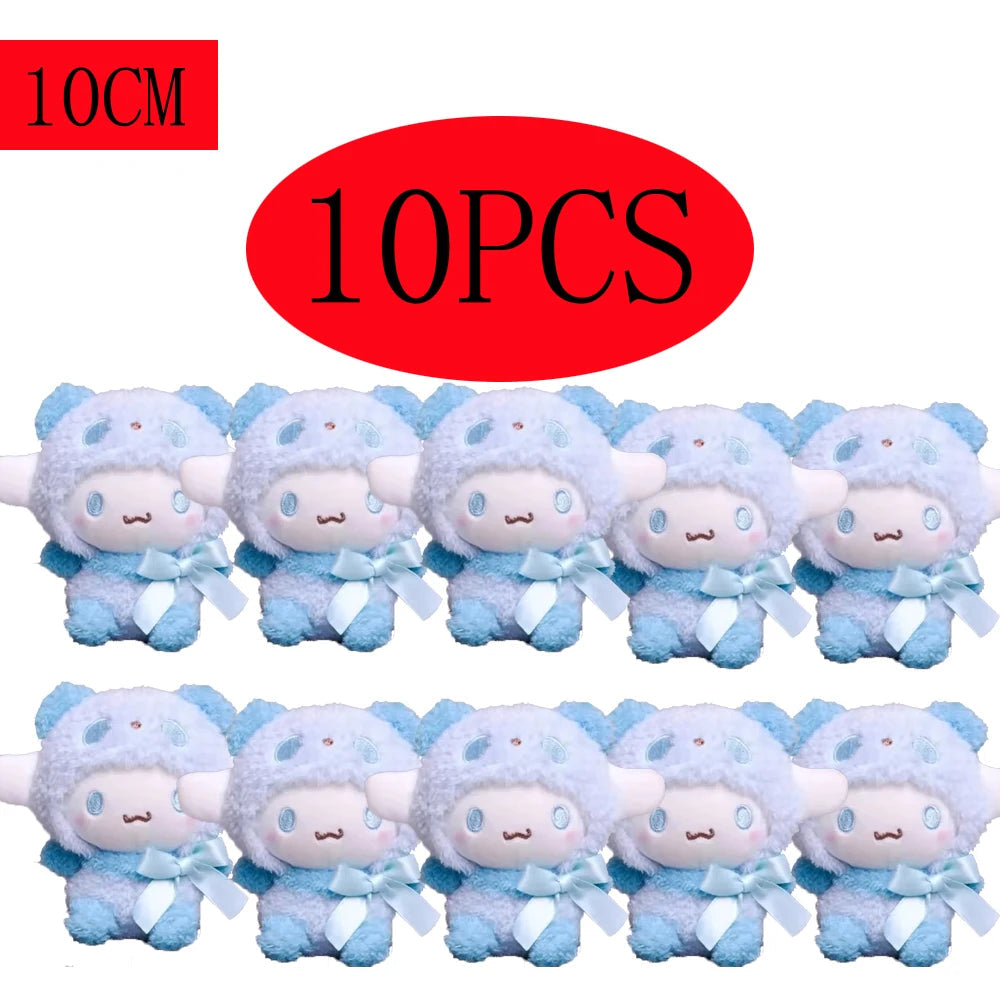 10pcs Sanrio Keychain Plush Anime Kuromi Doll Keyring Hello Kitty Plushie Cinnamoroll KeyChains Bag Pendant Toy Gift for Girls My Store