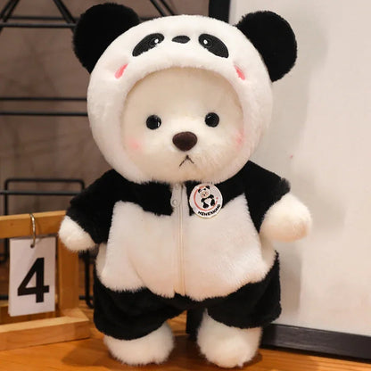 For 30cm Plush Toys Birthday Gift for Girls Kids Bear with Movable Limbs and Head Soft Bear White Brown Comfortable My Store