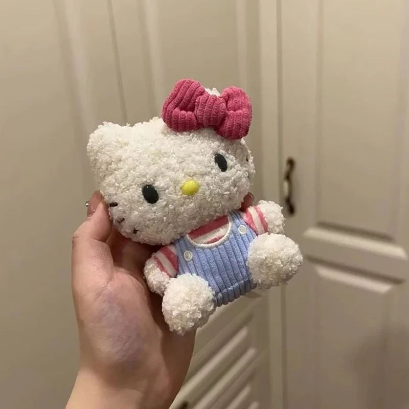 Saniro Hello Kitty cartoon Kt cat curly-haired keychain schoolbag backpack cute key for girls' gift My Store