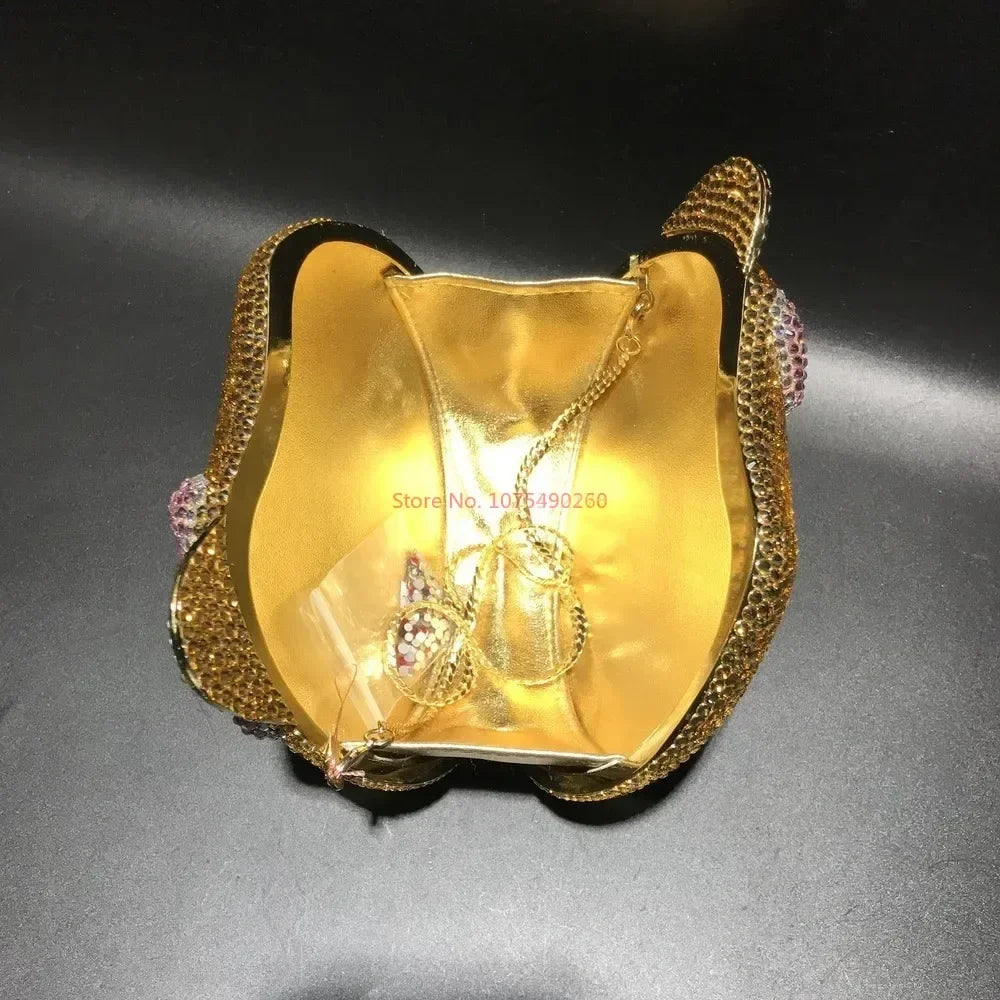 Hellokitty Anime Cartoon Shape Rhinestone Cartoon Full Of Diamonds Dinner Bag Handmade Diamond-Set Lady'S Clutch Christmas Gift My Store