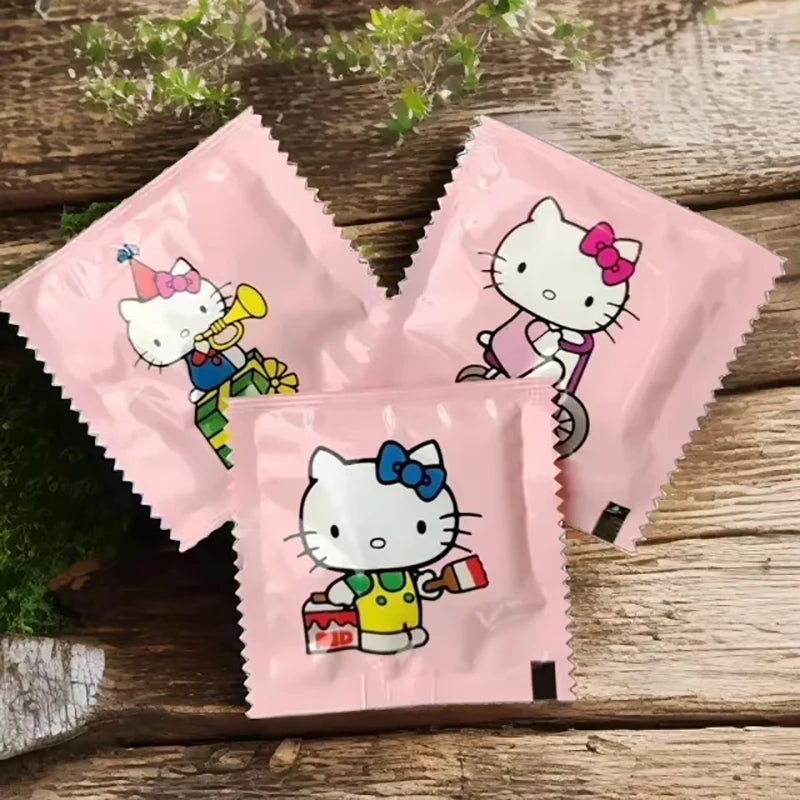 50 pairs Sanrio Hello Kitty Kawaii Thickened Portable Disposable Gloves Cartoon Pattern Independent Packaging Wholesale My Store