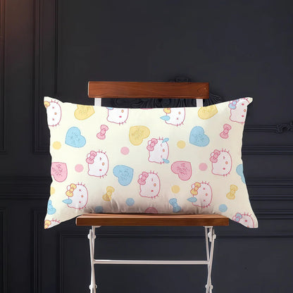 pink Tiling Pattern cushion cover Rectangle Pillow Cover bow Hello kawaii Home Sofa living Room k-Kitty Coffee Shop Pillowcase My Store