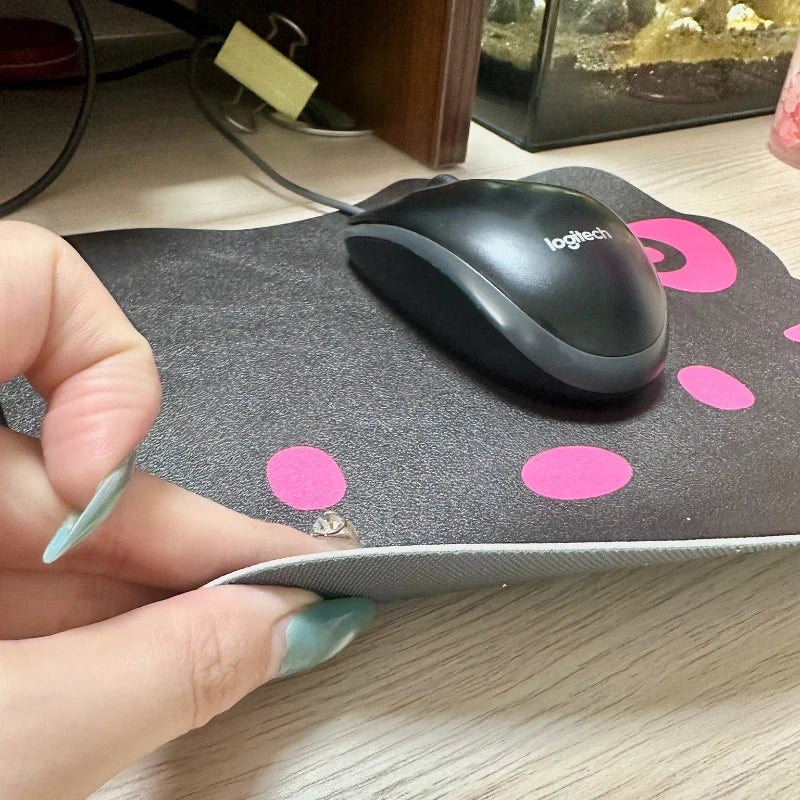 Sanrio Mouse Pad Kawaii Cinnamoroll Non Slip Table Pad Kuromi Melody Y2k Black Pink Coffee Pad Soft Mouse Pad Girl Toy Gift My Store