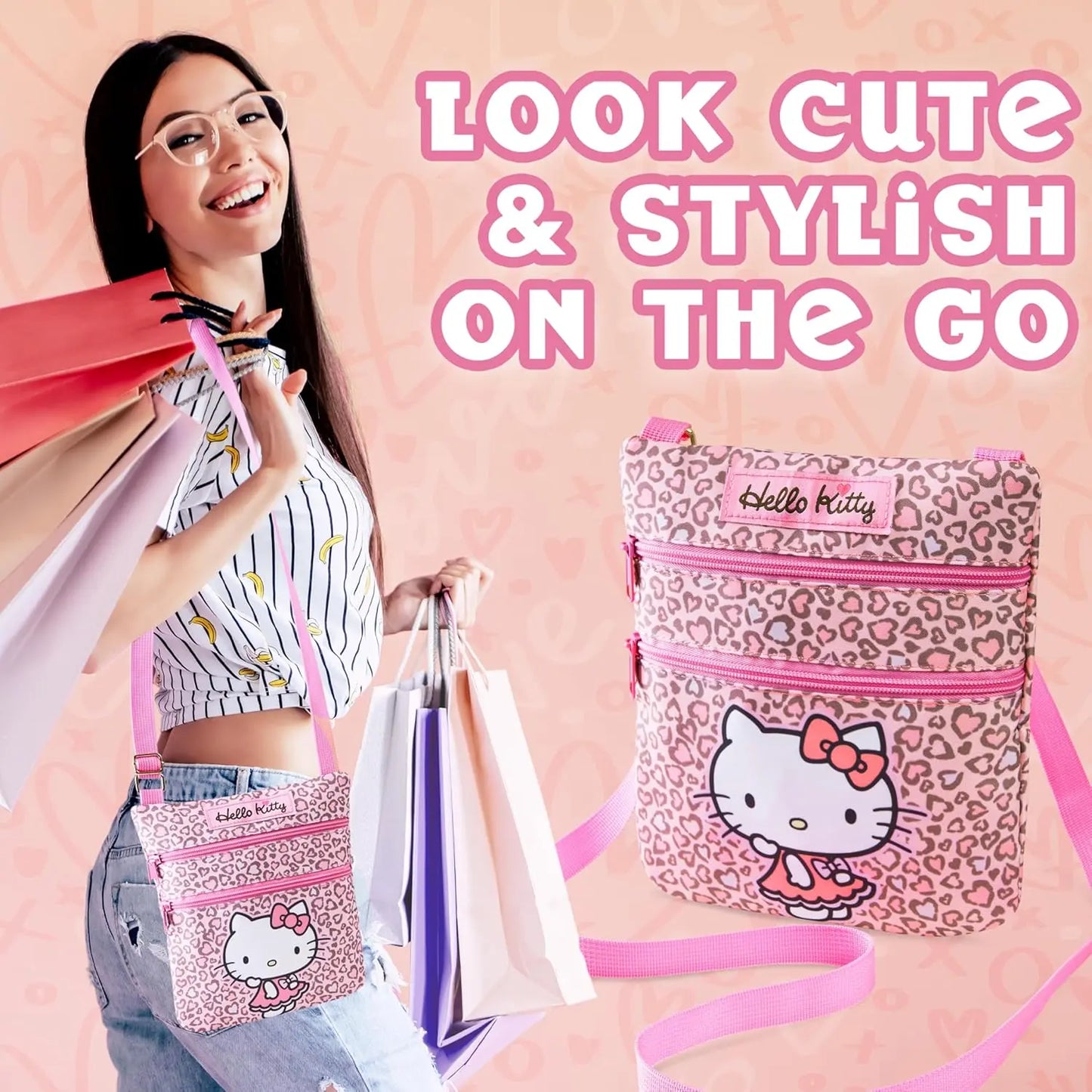 Hello Kitty Sanrio Bag Girls Teens Women Kawaii Anime Shoulder Cross Body Bag Kuromi My Melody Fashion Shopping Travel Gifts My Store